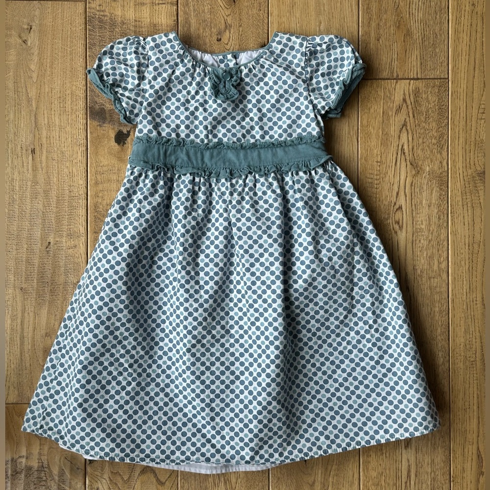 Strasburg Vintage Short Sleeve Blue Dot Dress size 24 Months